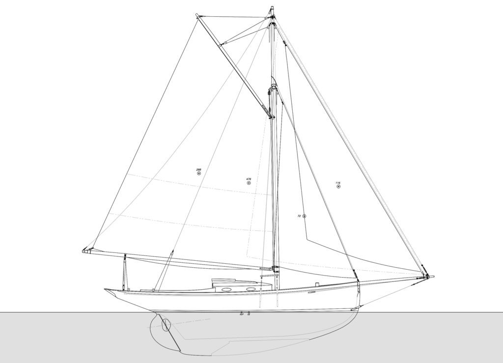 James Cutter profile sail plan.