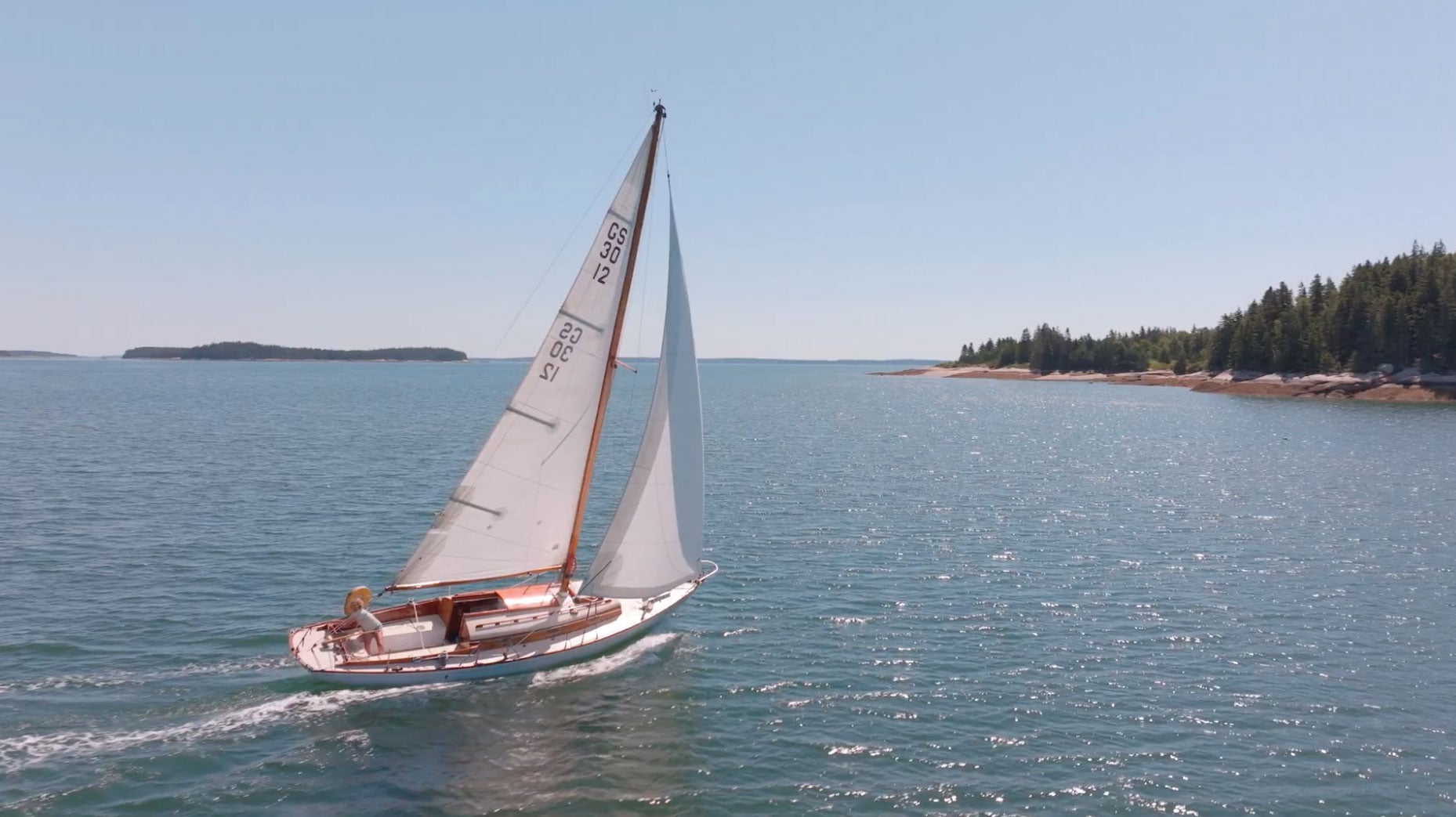 Sailboat on the coast of Maine.