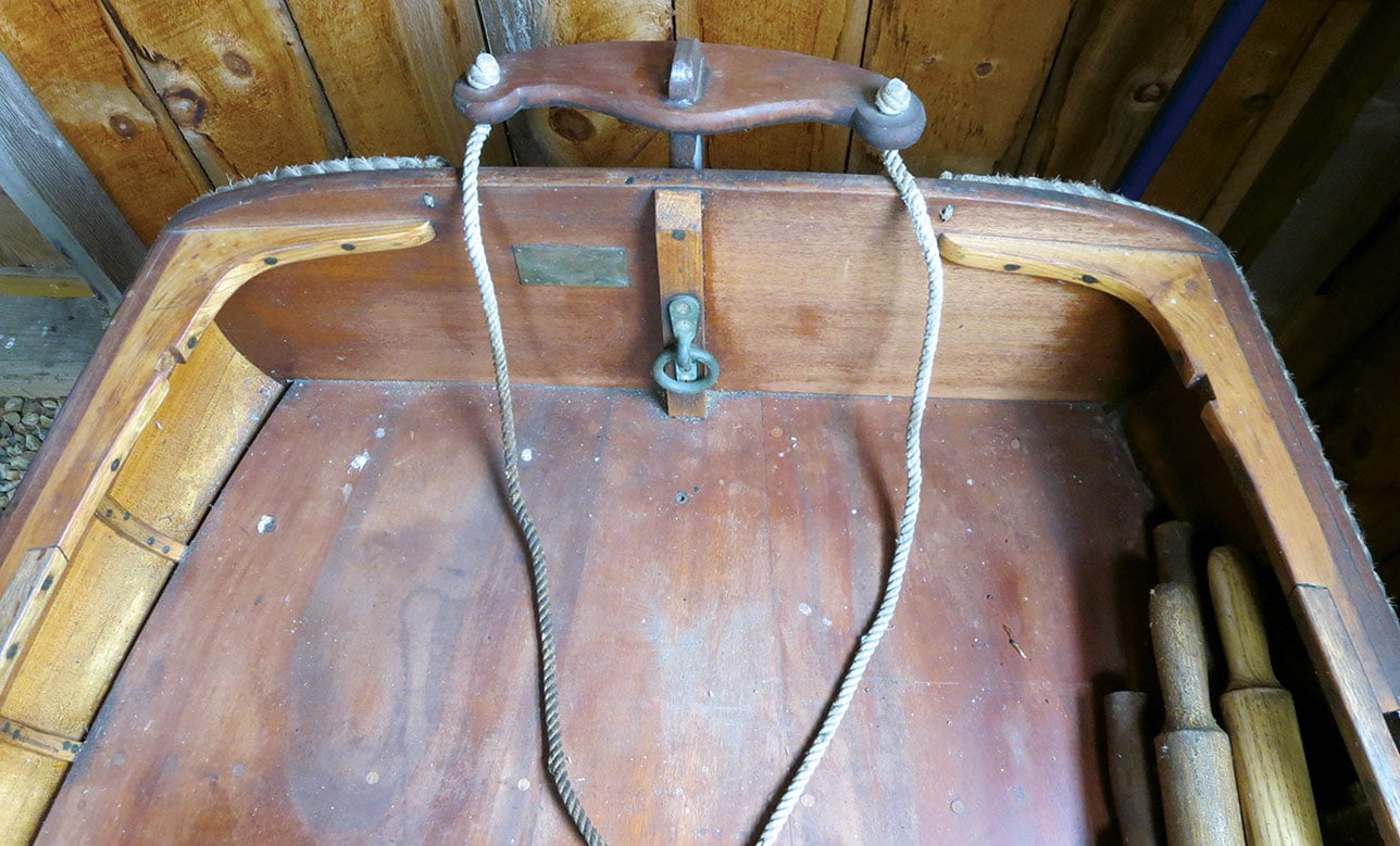 The rudder yoke.