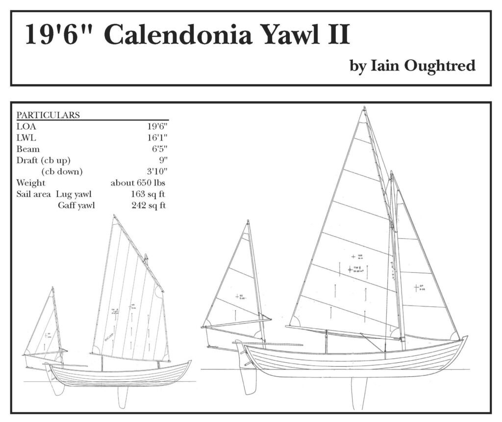 Caledonia Yawl II drawing and particulars.