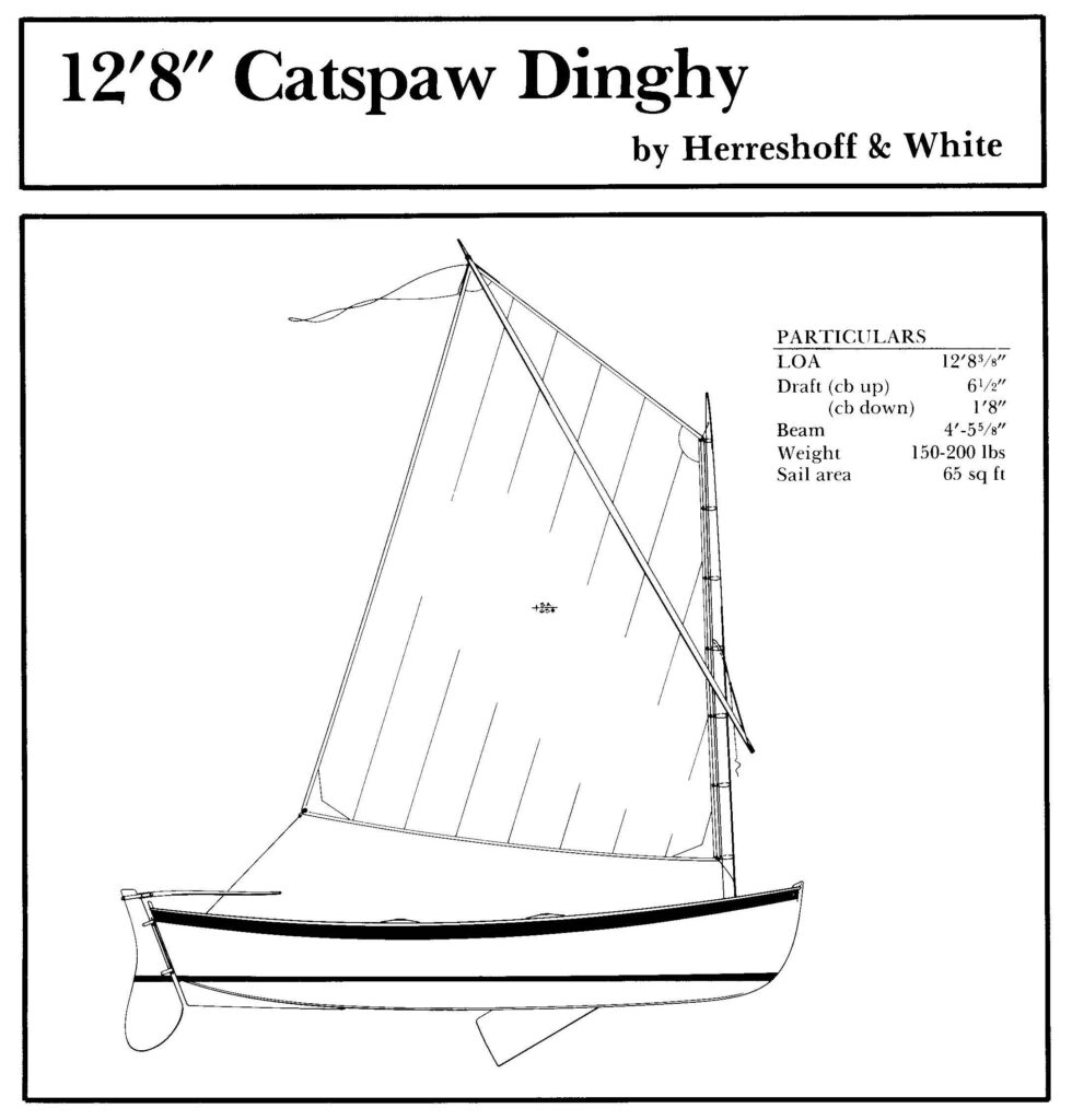 Catspaw Dinghy drawing and particulars.