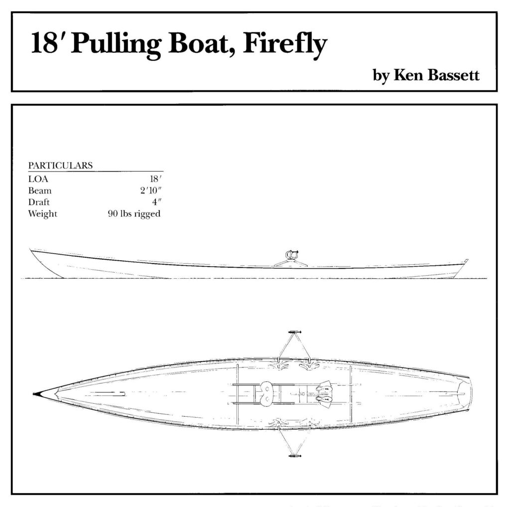 Firefly pulling boat drawing and particulars.
