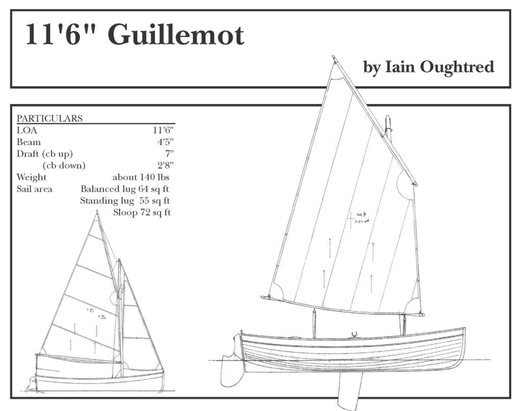 Guillemot boat drawing and particulars.