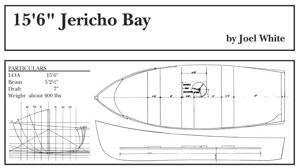 Jericho Bay skiff drawing and particulars.