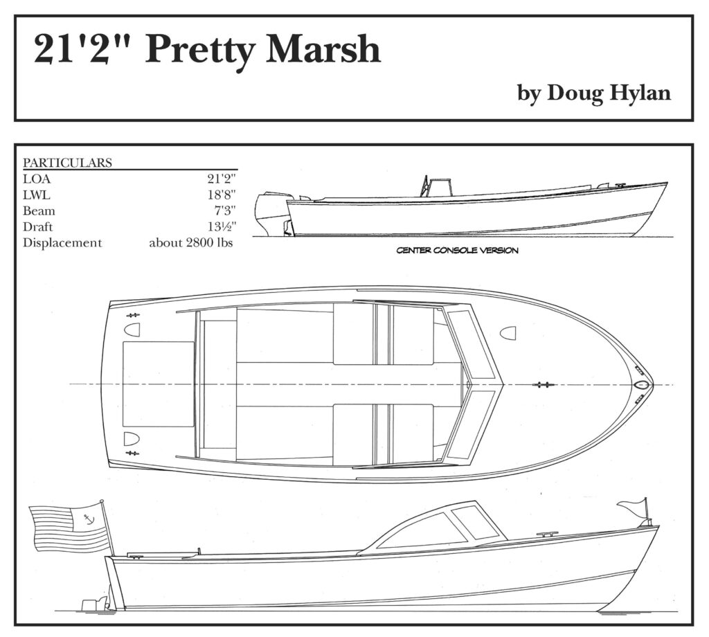 Pretty Marsh boat drawing and particulars.