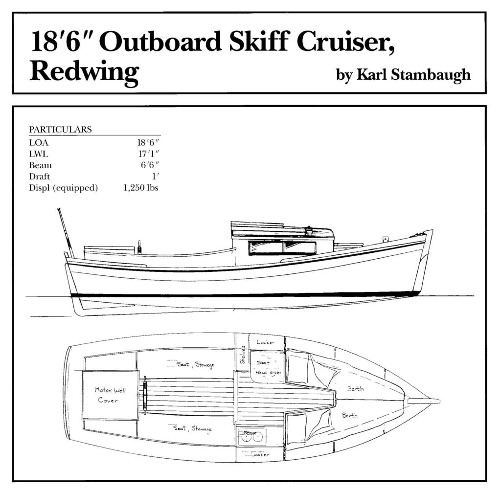 Redwing boat drawing and particulars.