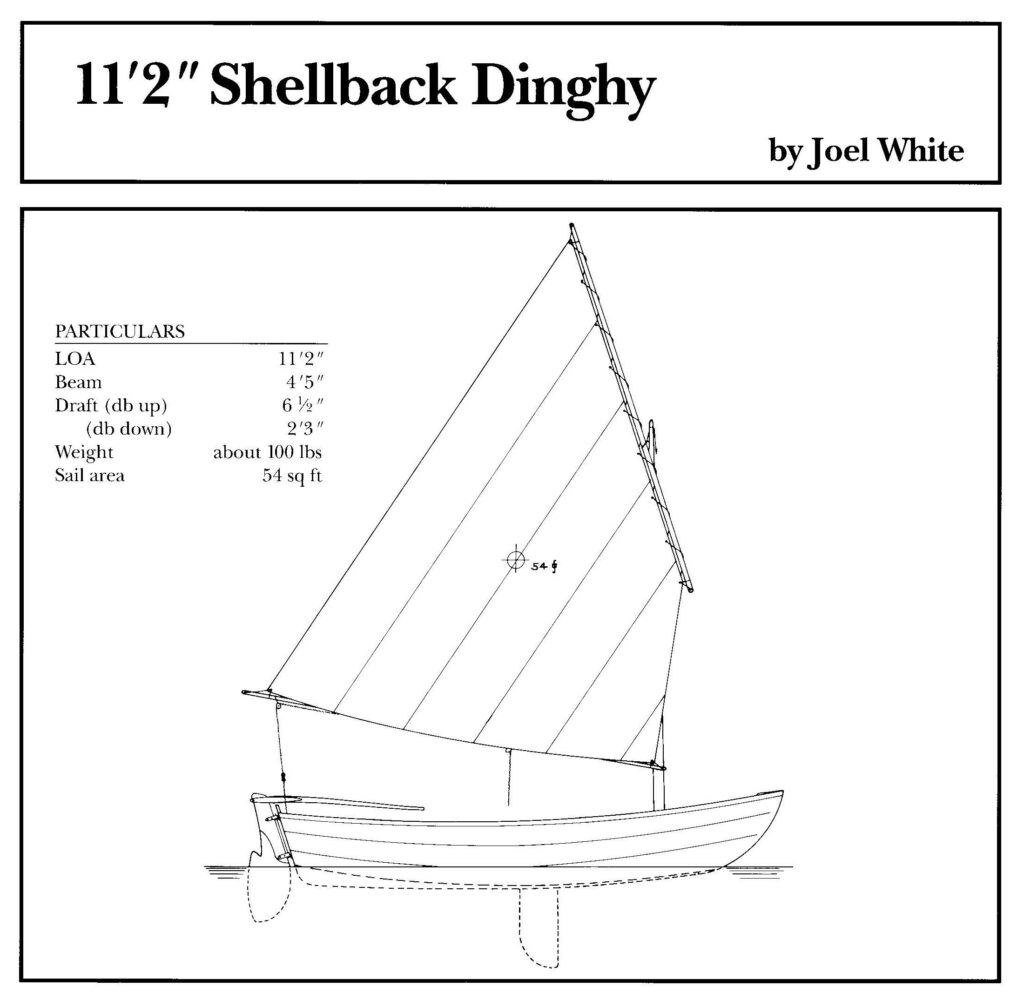 Shellback Dinghy drawing and particulars.