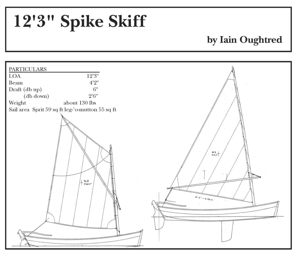 Spike Skiff boat drawing and particulars.