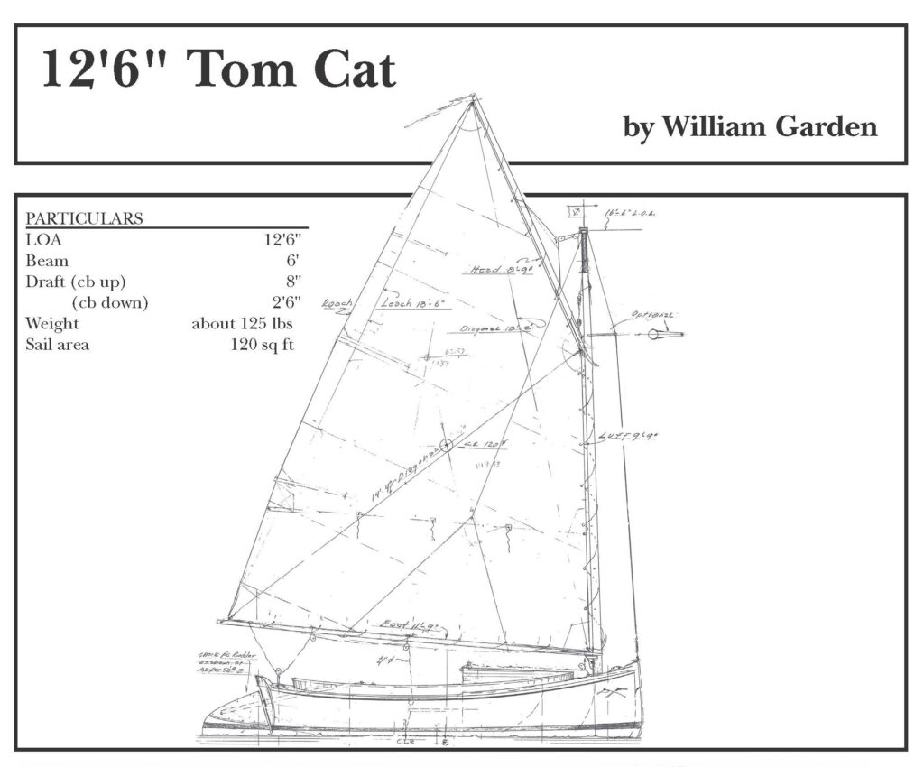 Tom Cat boat drawing and particulars.