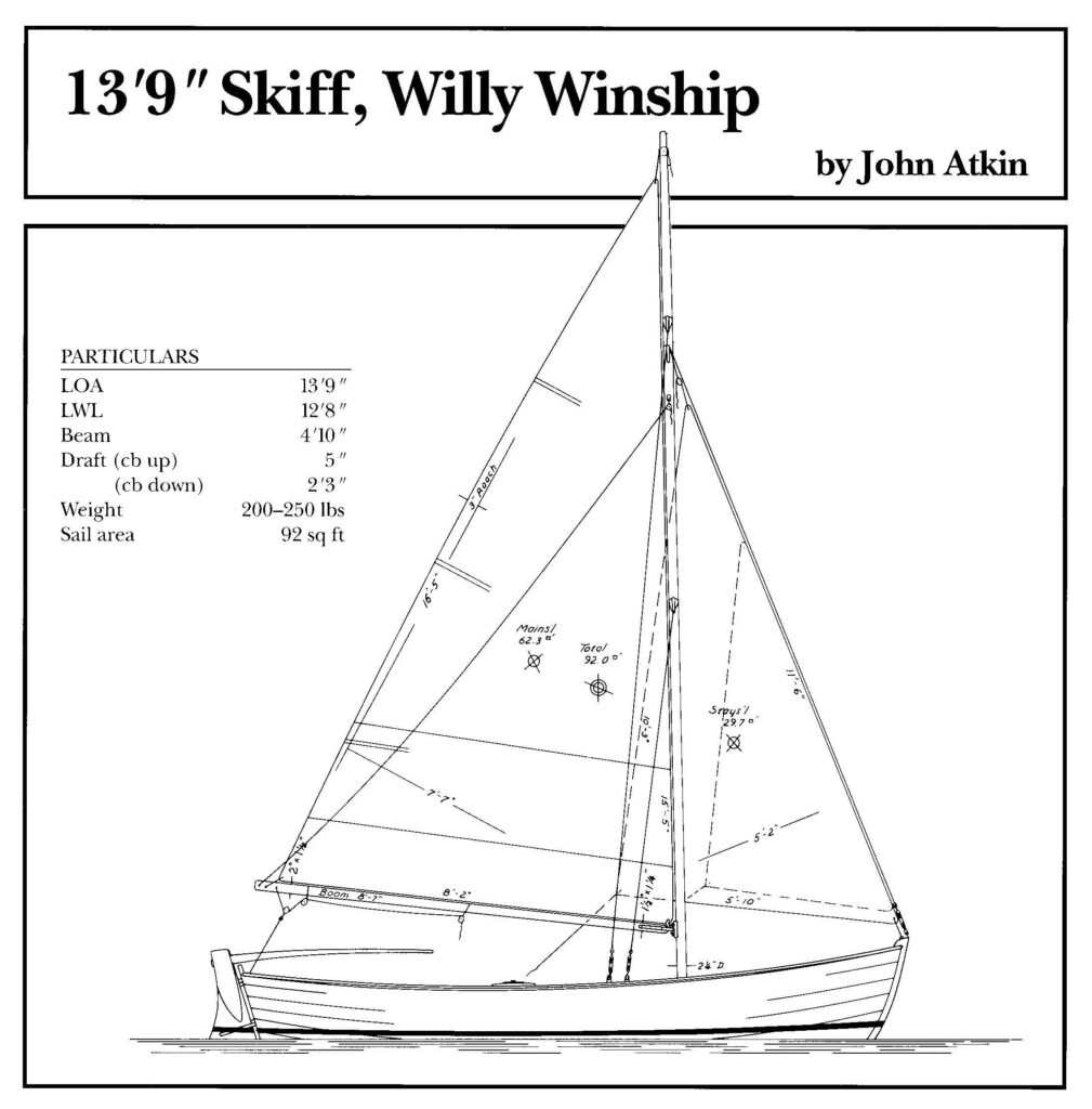 Willy Winship skiff drawing and particulars.