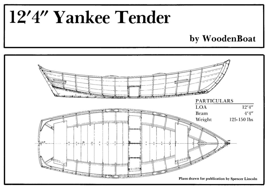 Yankee Tender boat drawing and particulars.