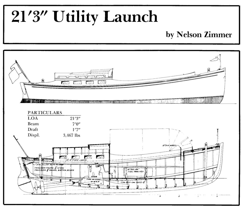 Zimmer Utility Launch design drawing.