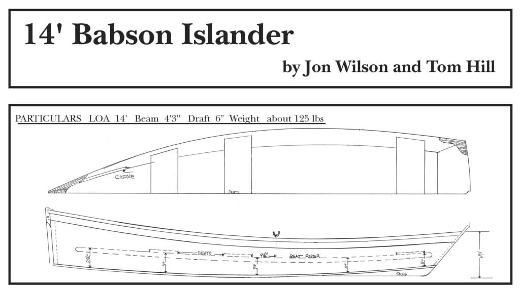 Babson Island boat drawing and particulars.