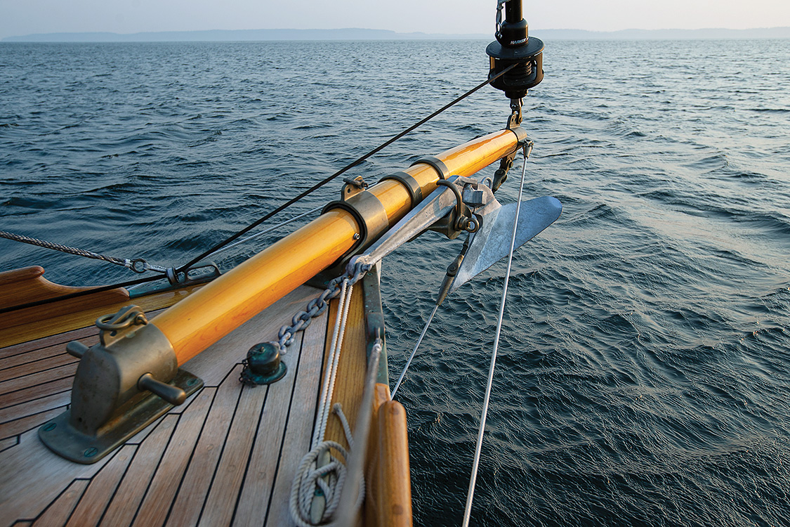 The bowsprit.