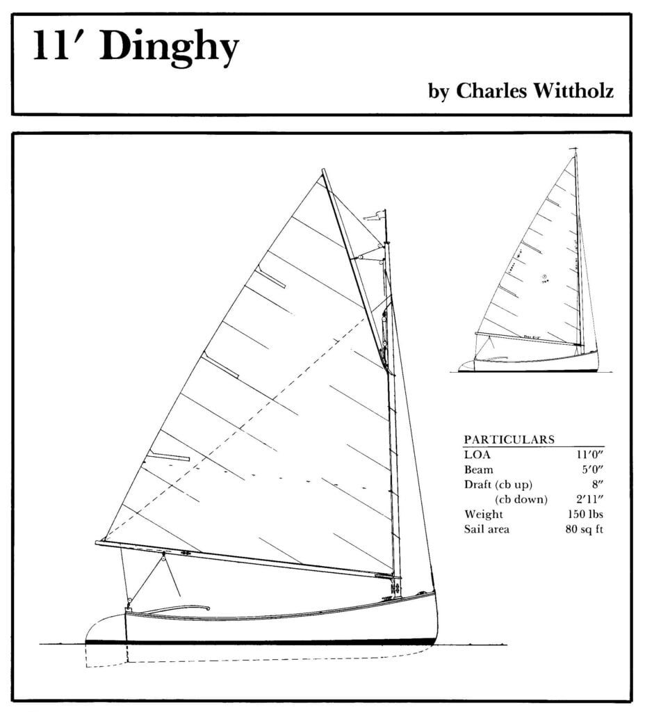 Wittholz dinghy boat drawing and particulars.
