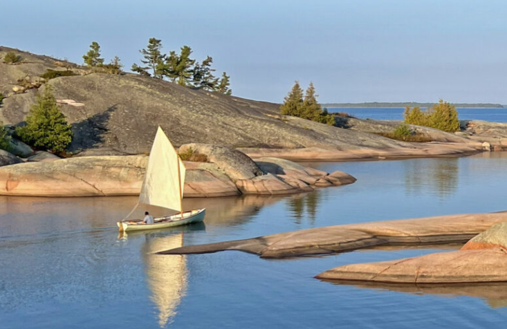 small boat in islands